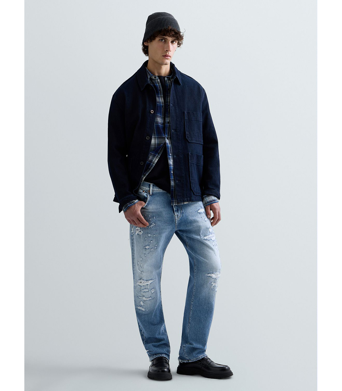 ストレートフィットAIDEEN Aged20 ストレッチデニム 詳細画像 ライトブルー 2